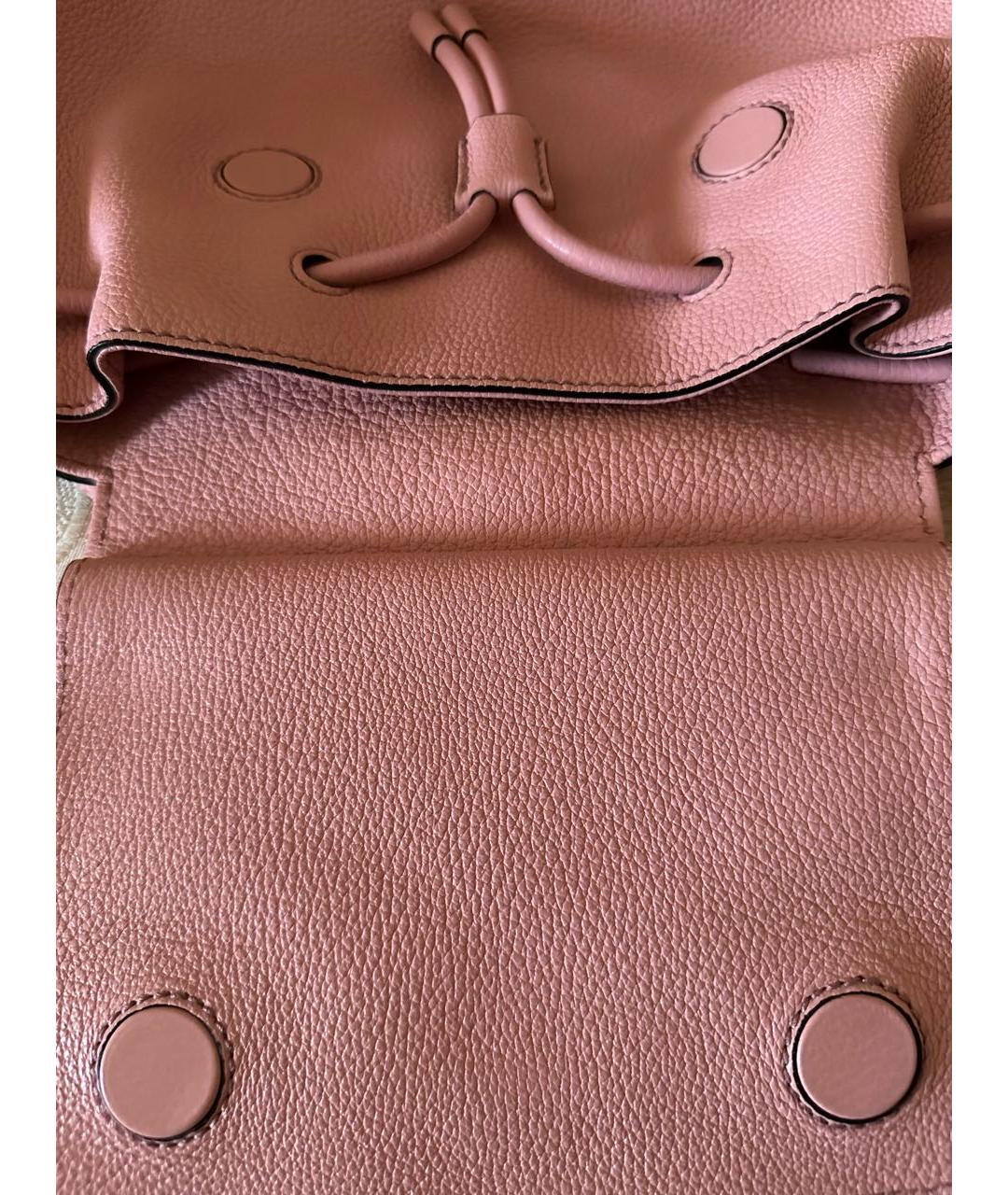 DOLCE&GABBANA Розовый кожаный рюкзак, фото 8