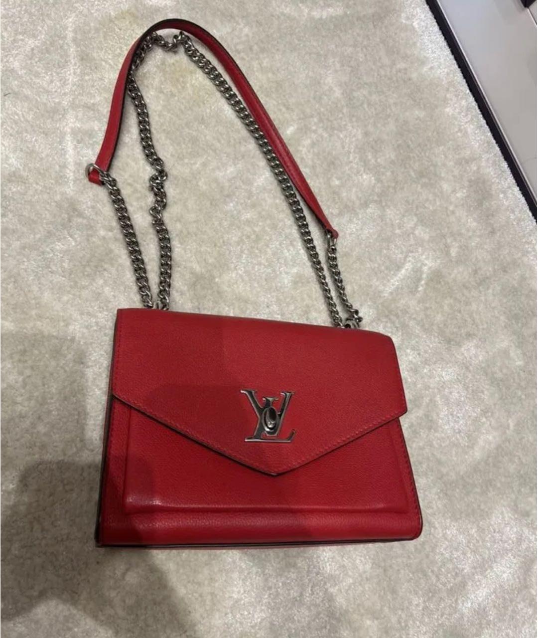 LOUIS VUITTON PRE-OWNED Красная кожаная сумка через плечо, фото 9