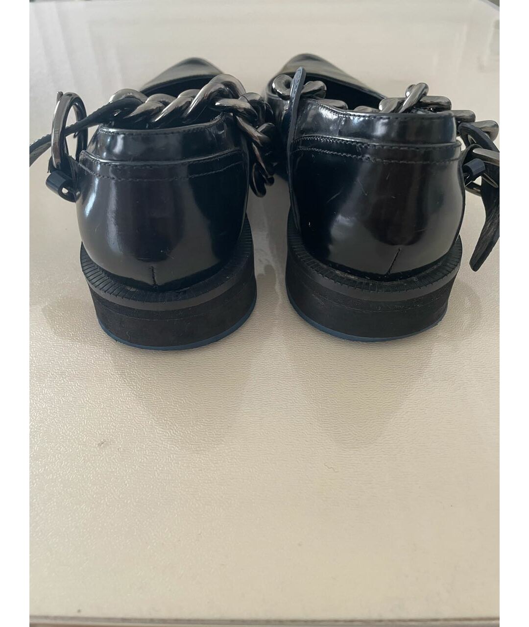 JIL SANDER NAVY Черные туфли из лакированной кожи, фото 3