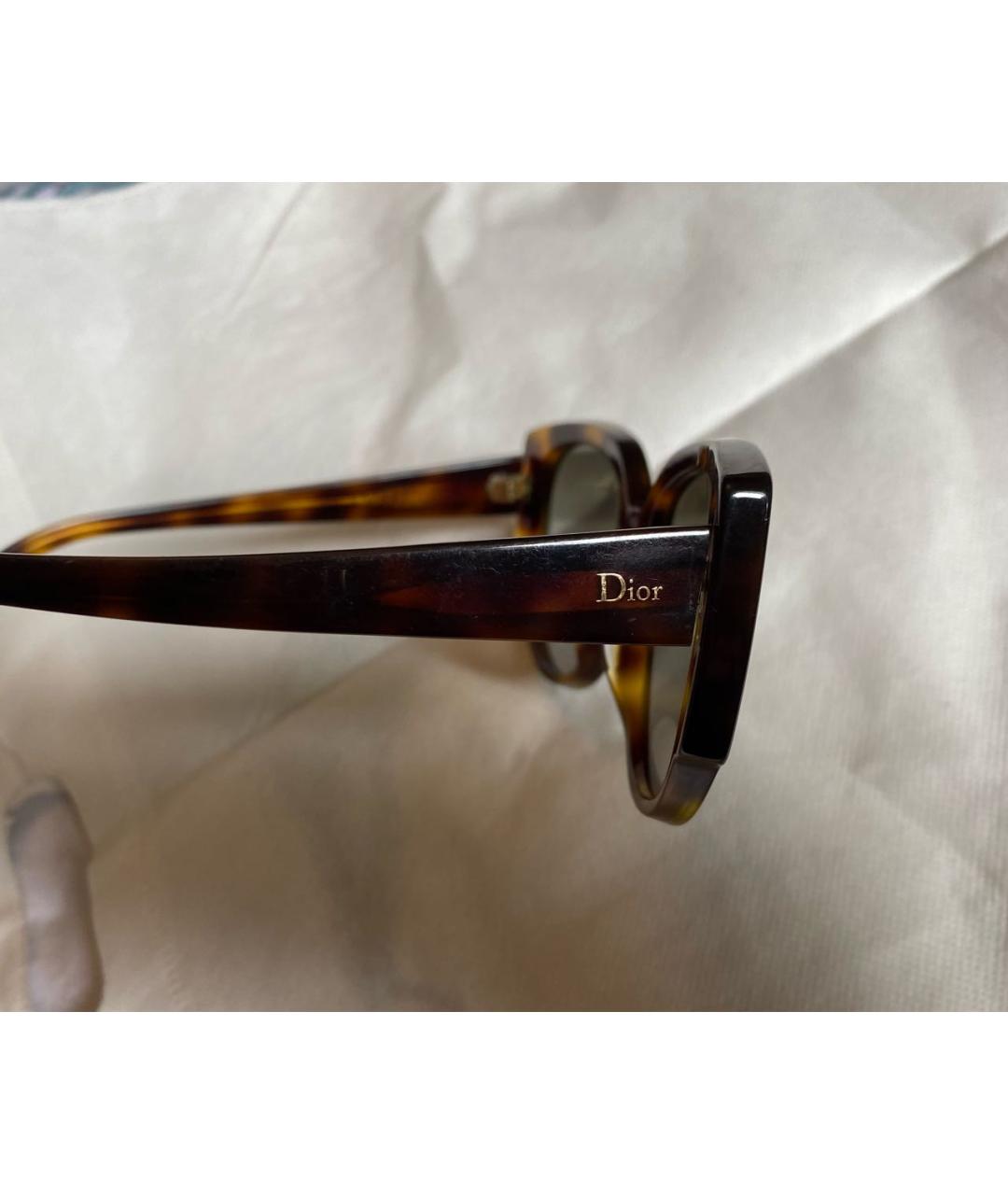 CHRISTIAN DIOR PRE-OWNED Коричневые пластиковые солнцезащитные очки, фото 2