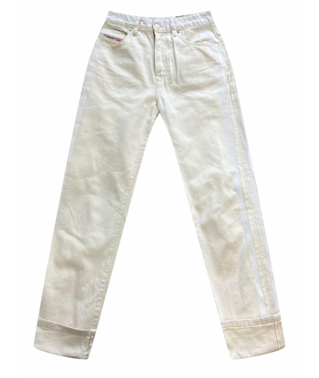 DIESEL Бежевые хлопковые прямые джинсы, фото 1