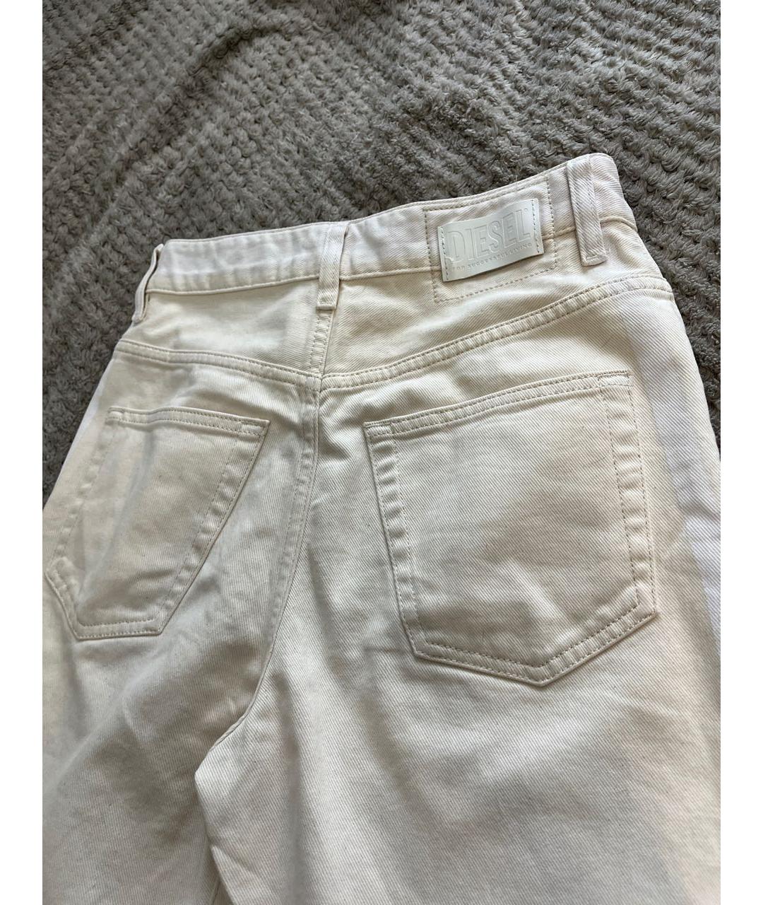 DIESEL Бежевые хлопковые прямые джинсы, фото 7