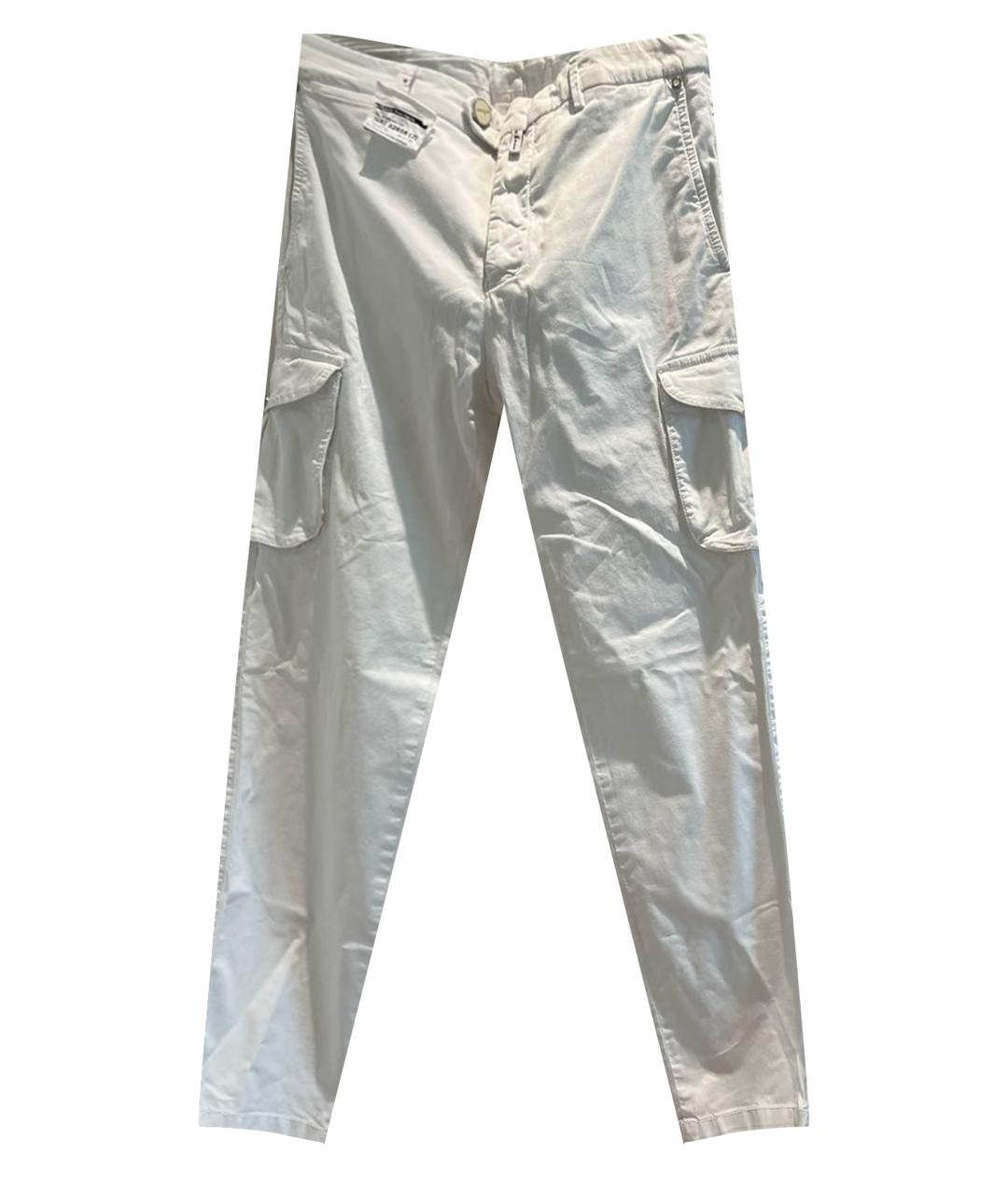 KITON Белые хлопковые брюки чинос, фото 1