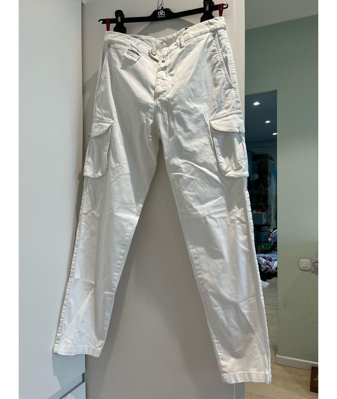 KITON Белые хлопковые брюки чинос, фото 5