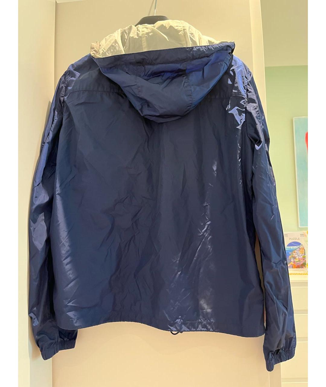 PRADA Темно-синяя синтетическая куртка, фото 2