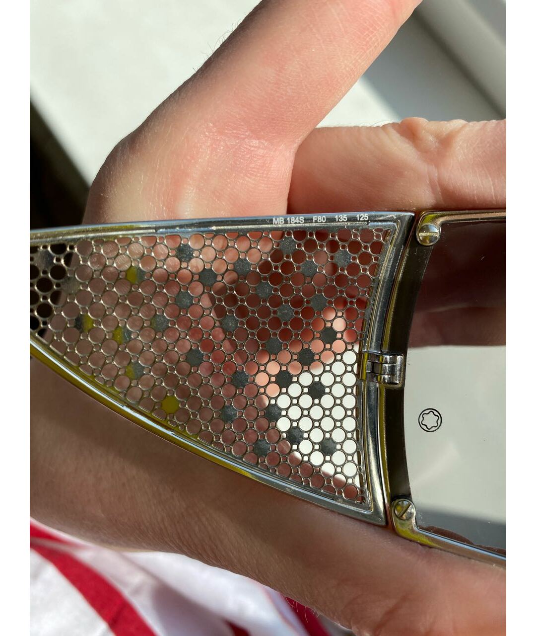 MONTBLANC Серые металлические солнцезащитные очки, фото 6