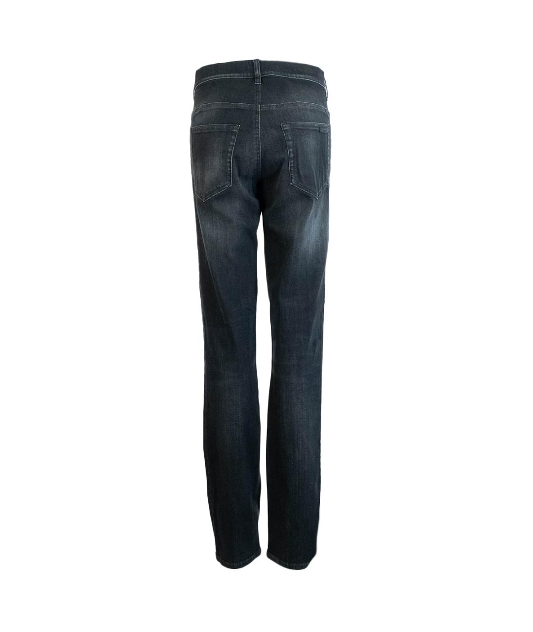 PRADA Серые хлопковые прямые джинсы, фото 2
