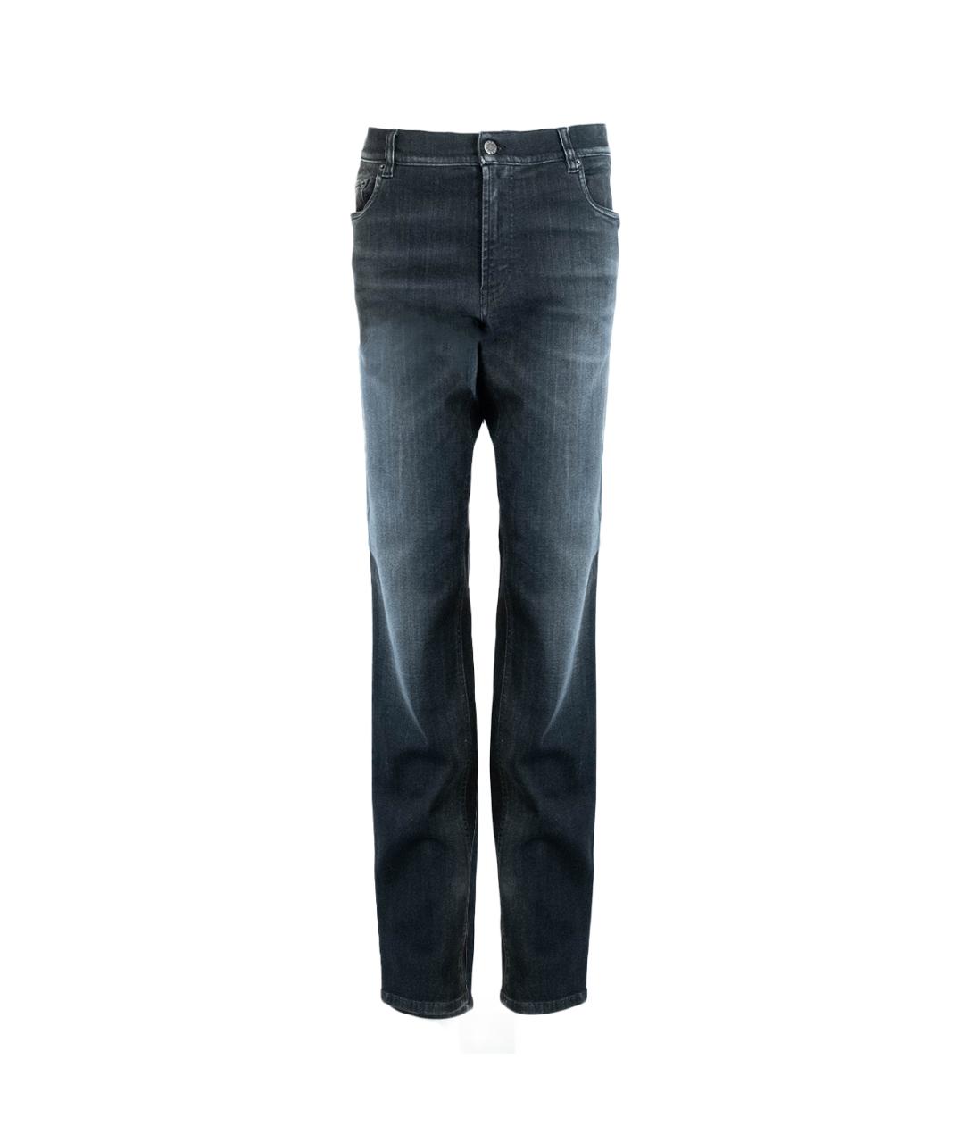 PRADA Серые хлопковые прямые джинсы, фото 1