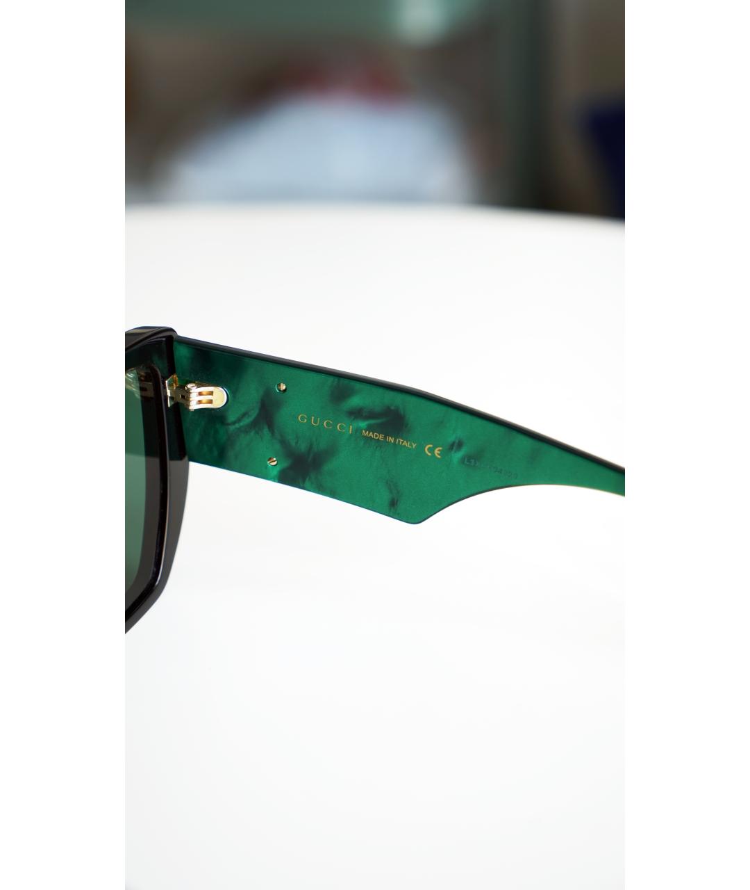 GUCCI Зеленые пластиковые солнцезащитные очки, фото 6