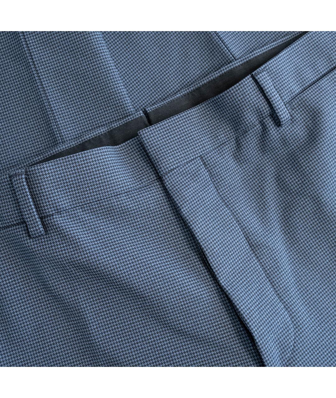 PRADA Синие полиамидовые классические брюки, фото 3