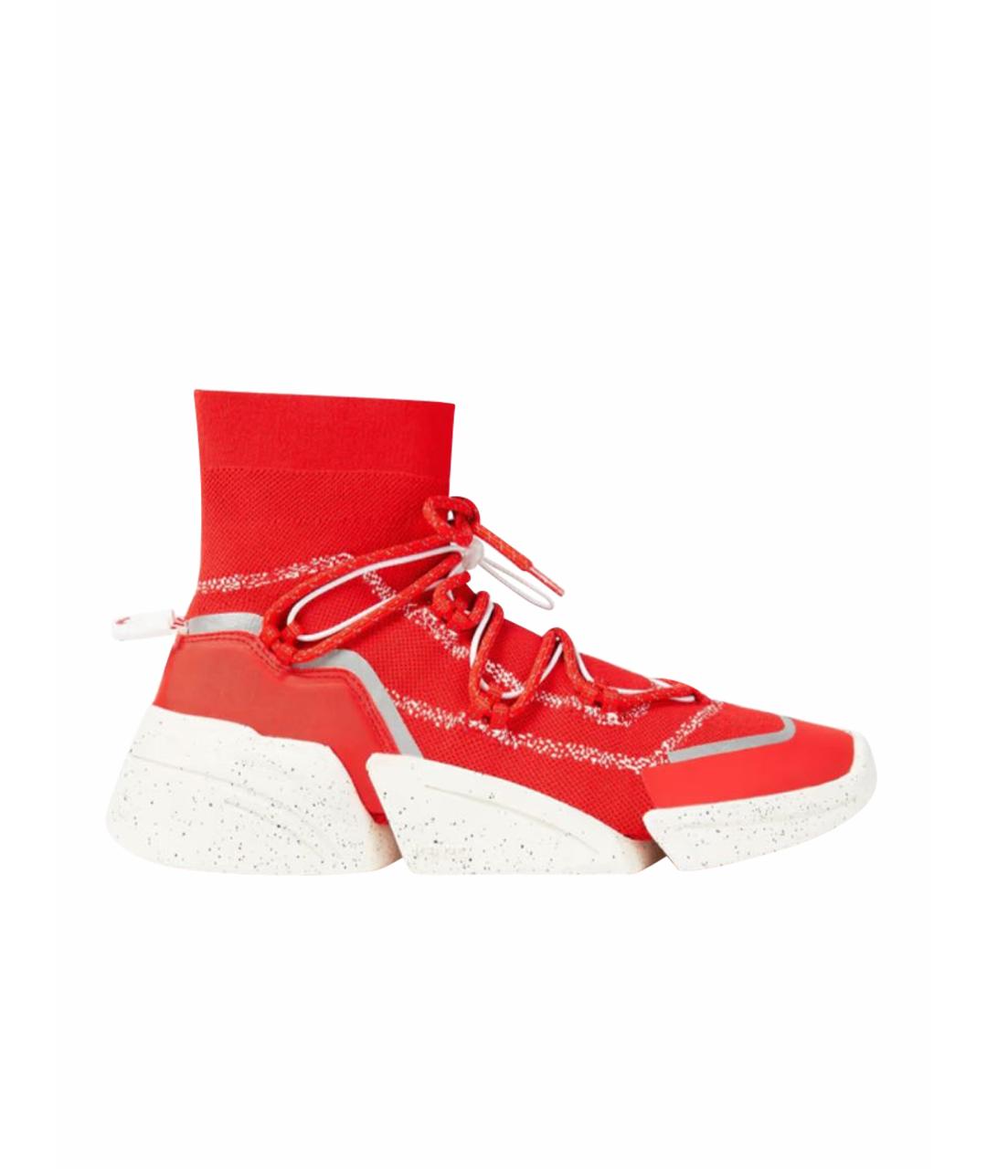 KENZO Красные текстильные кроссовки, фото 1