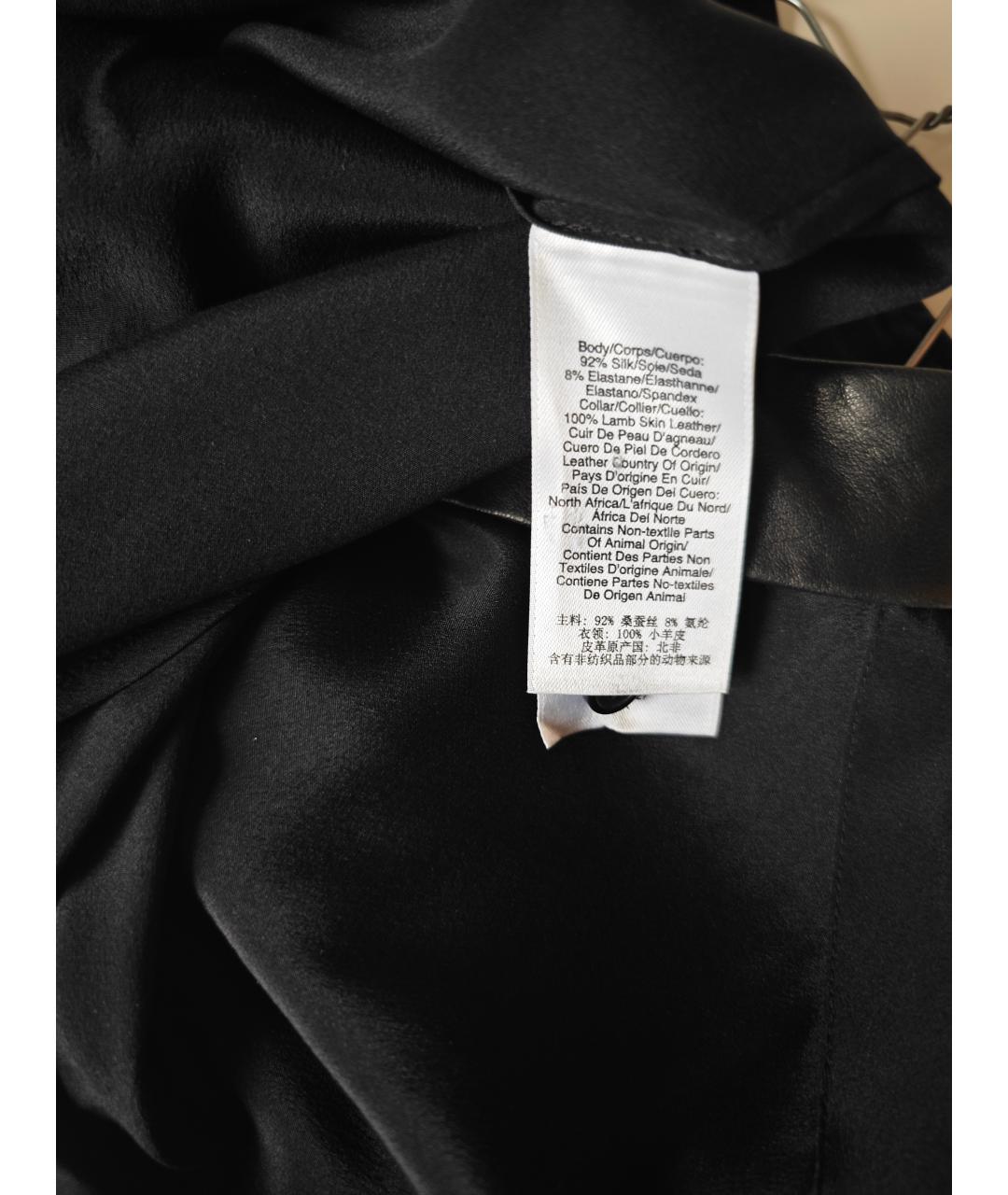 DKNY Черная шелковая рубашка, фото 4
