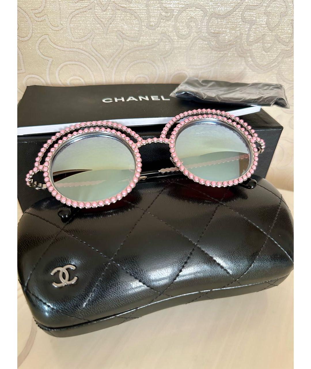 CHANEL Розовые солнцезащитные очки, фото 6