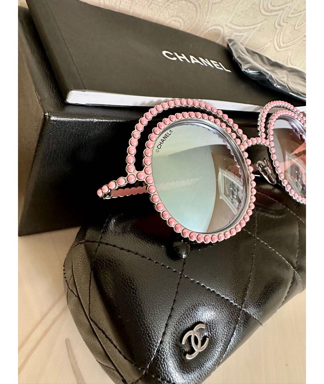 CHANEL PRE-OWNED Розовые солнцезащитные очки, фото 5