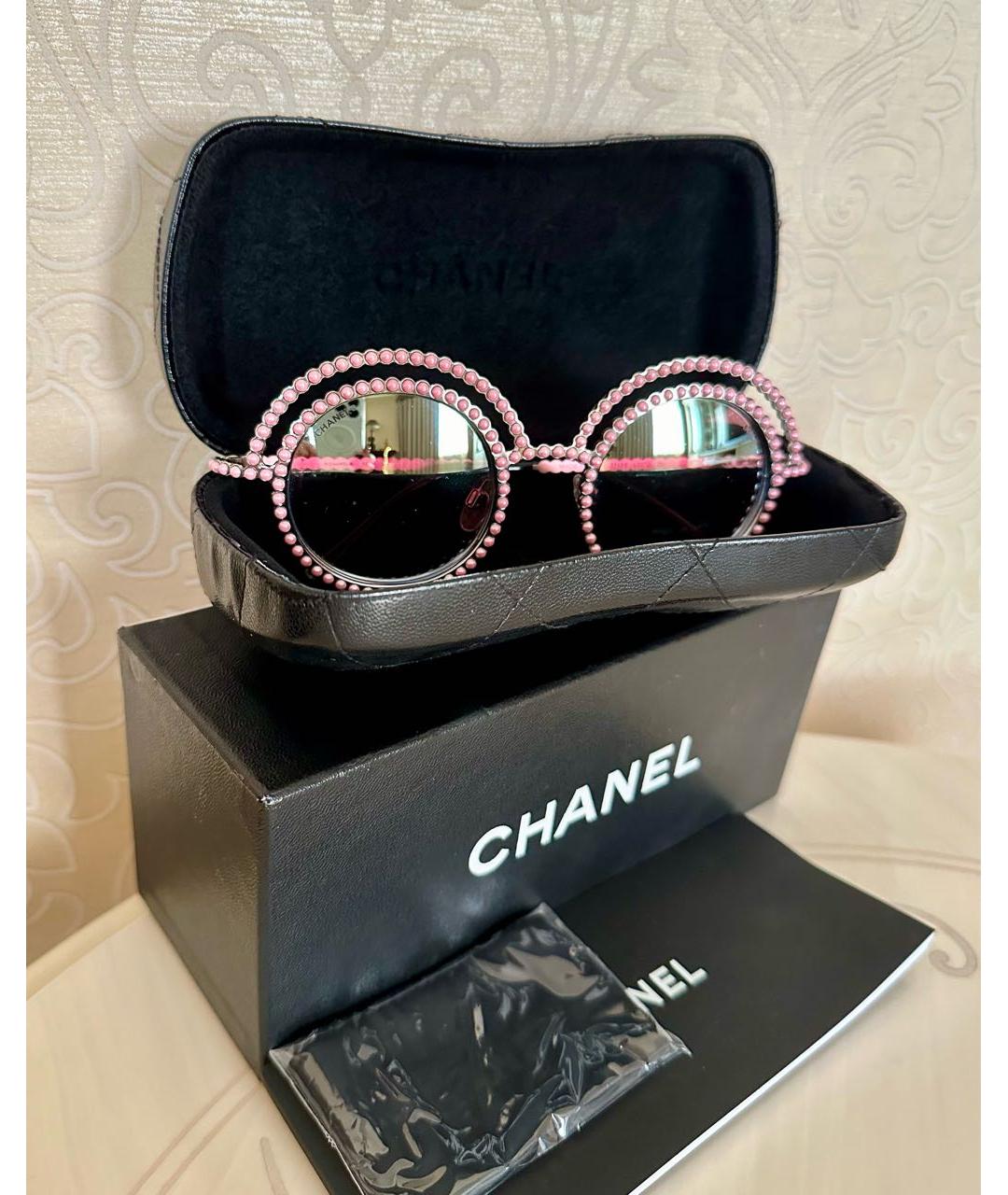 CHANEL PRE-OWNED Розовые солнцезащитные очки, фото 2