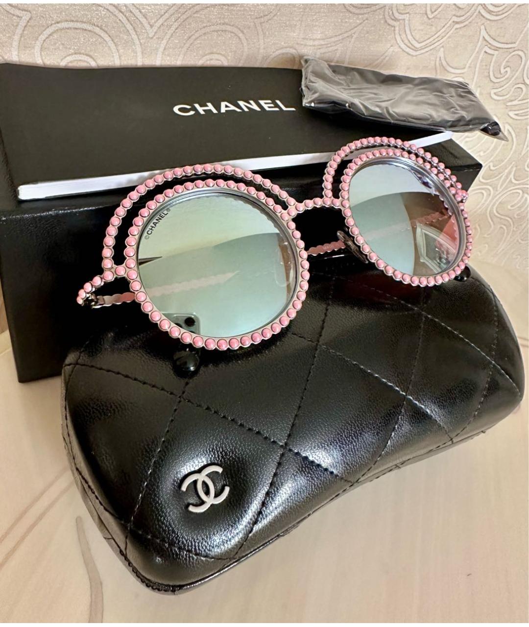 CHANEL Розовые солнцезащитные очки, фото 4