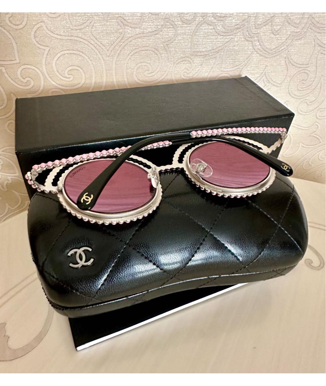 CHANEL Розовые солнцезащитные очки, фото 3