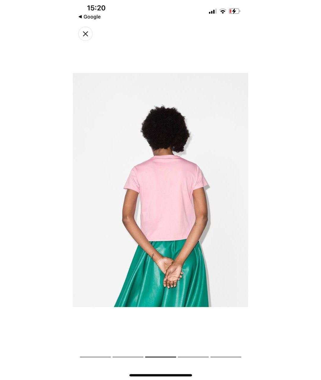 GUCCI Розовая хлопковая футболка, фото 7