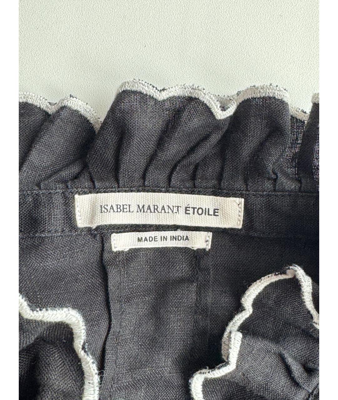 ISABEL MARANT ETOILE Черная льняная рубашка, фото 6