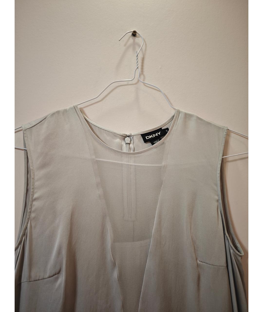 DKNY Серая шелковая блузы, фото 2