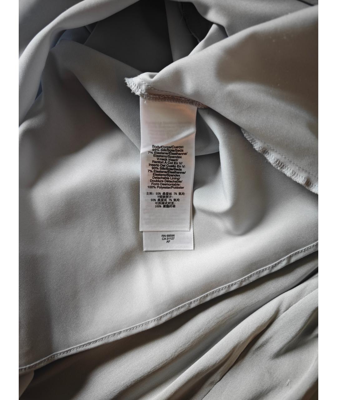 DKNY Серая шелковая блузы, фото 5