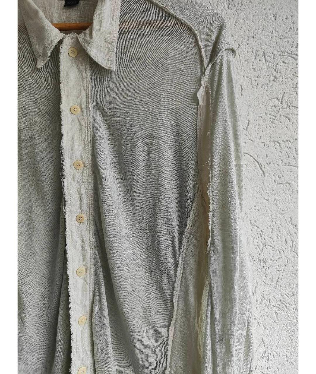 TRANSIT Бежевая льняная кэжуал рубашка, фото 6