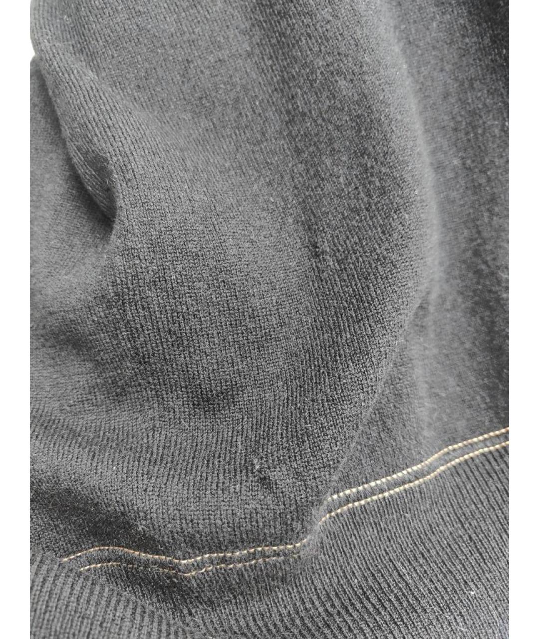 BRUNELLO CUCINELLI Темно-синий кашемировый джемпер / свитер, фото 8