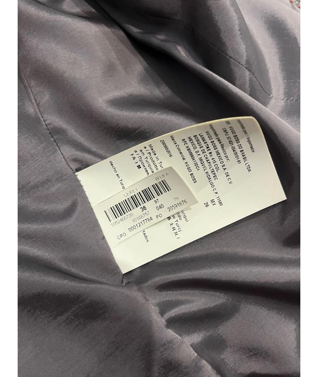 HUGO BOSS Серебрянный полиэстеровый жакет/пиджак, фото 8