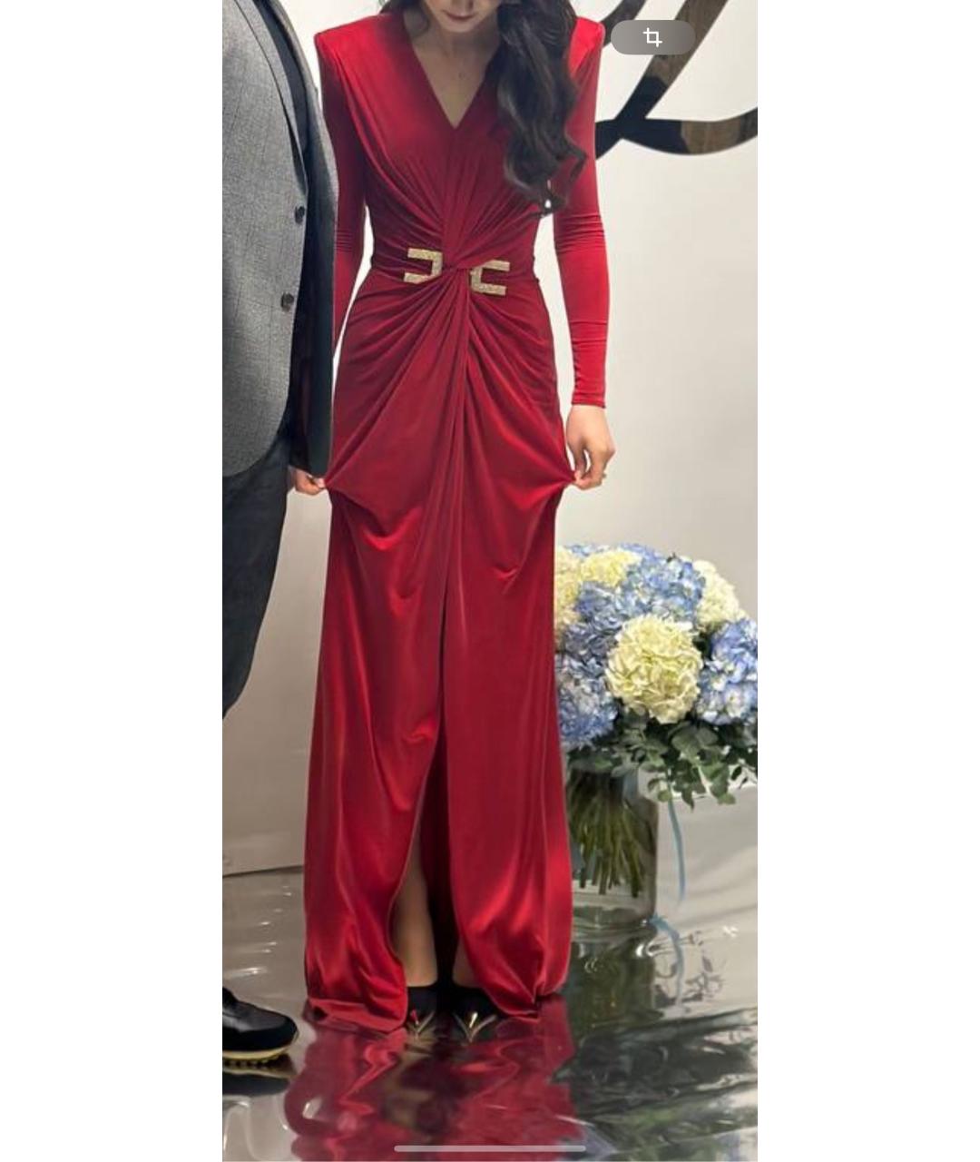 ELISABETTA FRANCHI Красное вечернее платье, фото 5