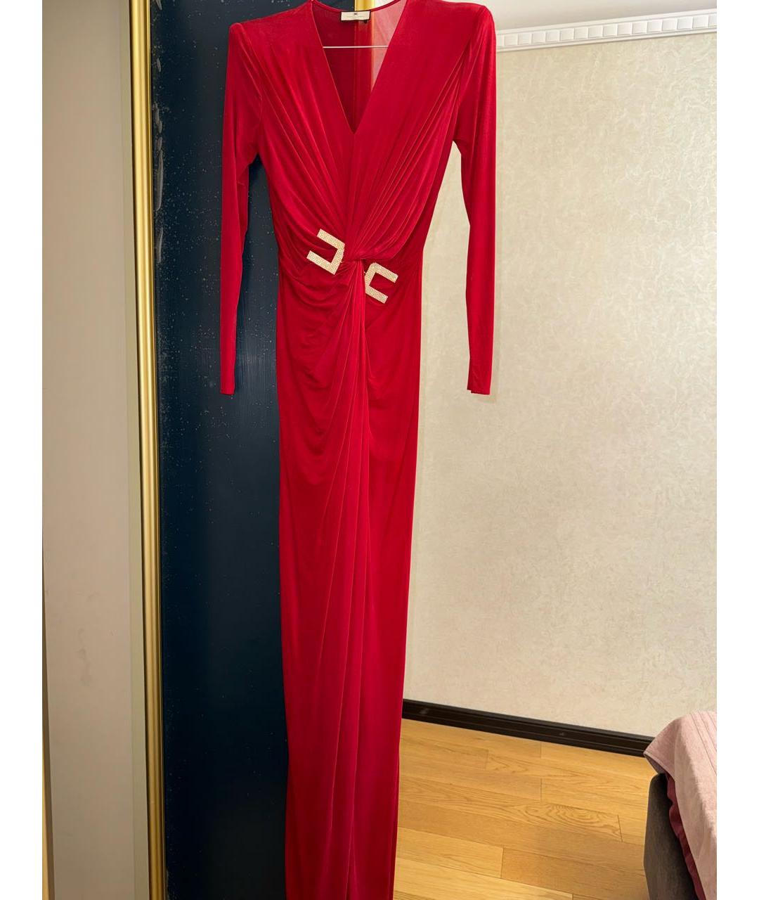 ELISABETTA FRANCHI Красное вечернее платье, фото 6