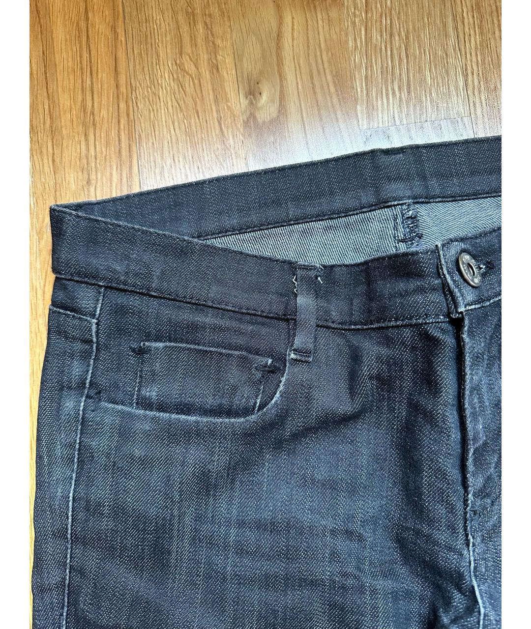 MIU MIU Темно-синие хлопко-полиэстеровые джинсы слим, фото 8
