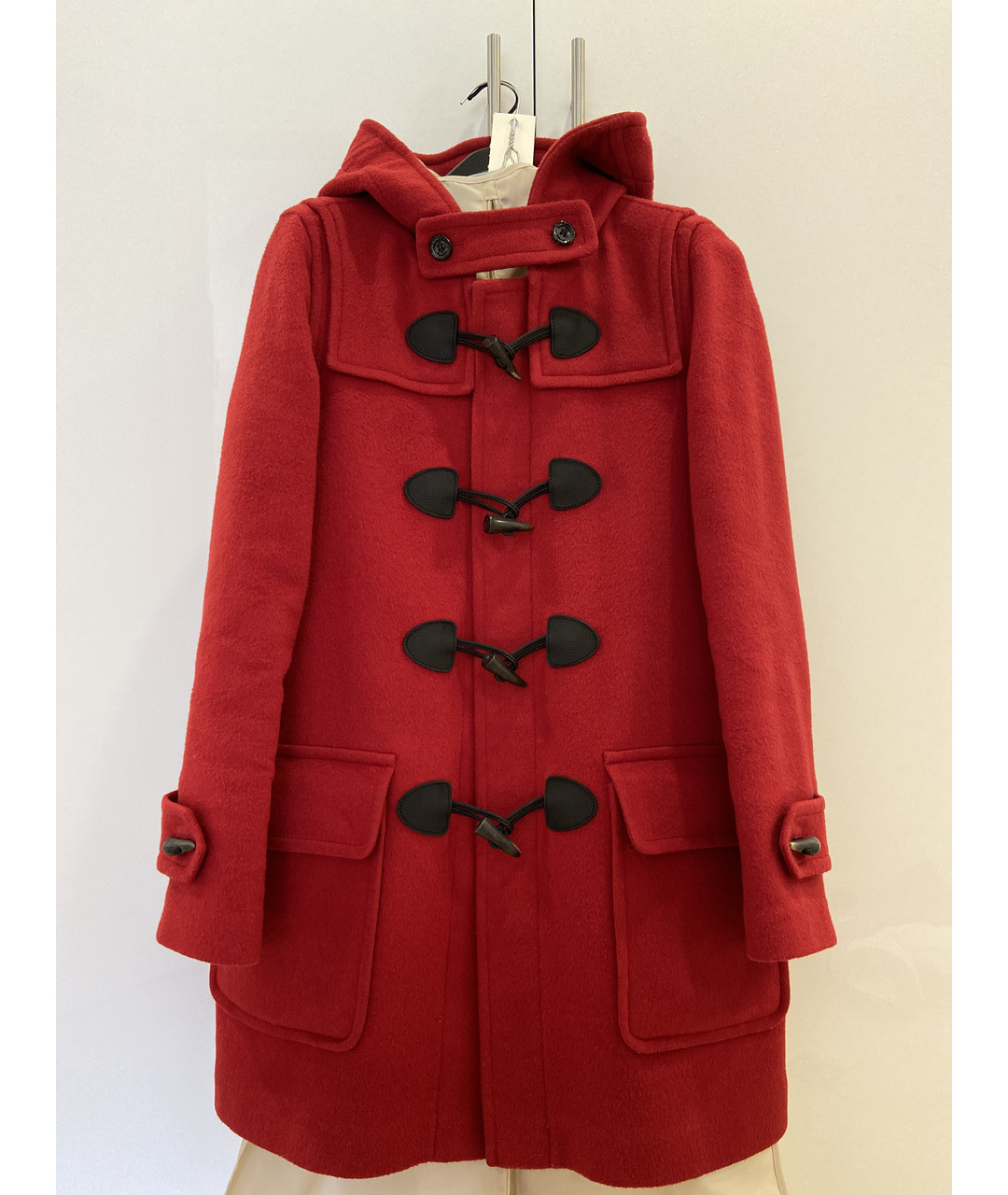 BURBERRY BRIT Красное шерстяное пальто, фото 5