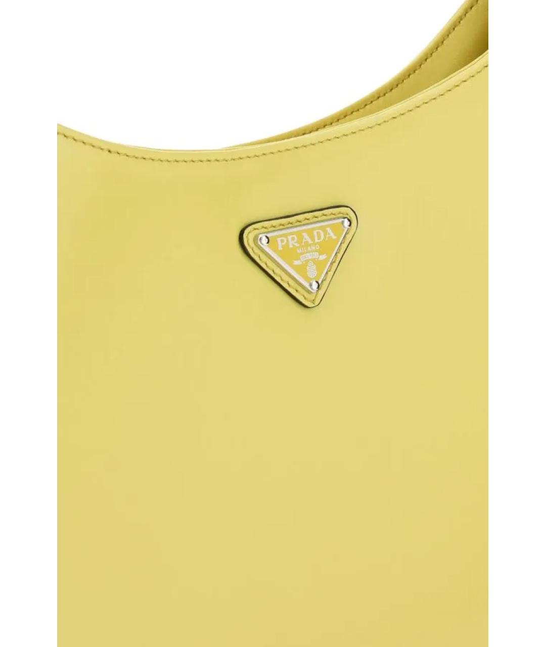 PRADA Желтая кожаная сумка через плечо, фото 4