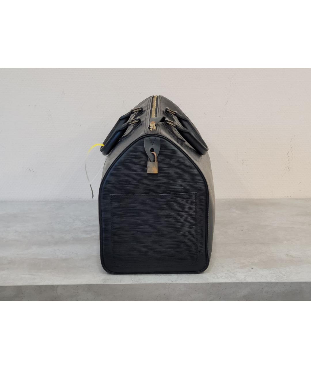 LOUIS VUITTON PRE-OWNED Черная кожаная дорожная/спортивная сумка, фото 3