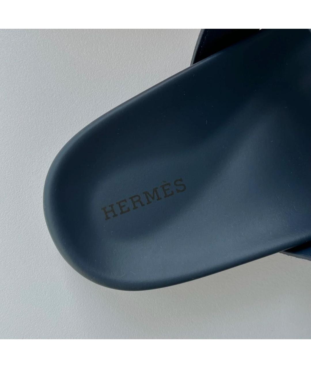 HERMES PRE-OWNED Синие кожаные сандалии, фото 6