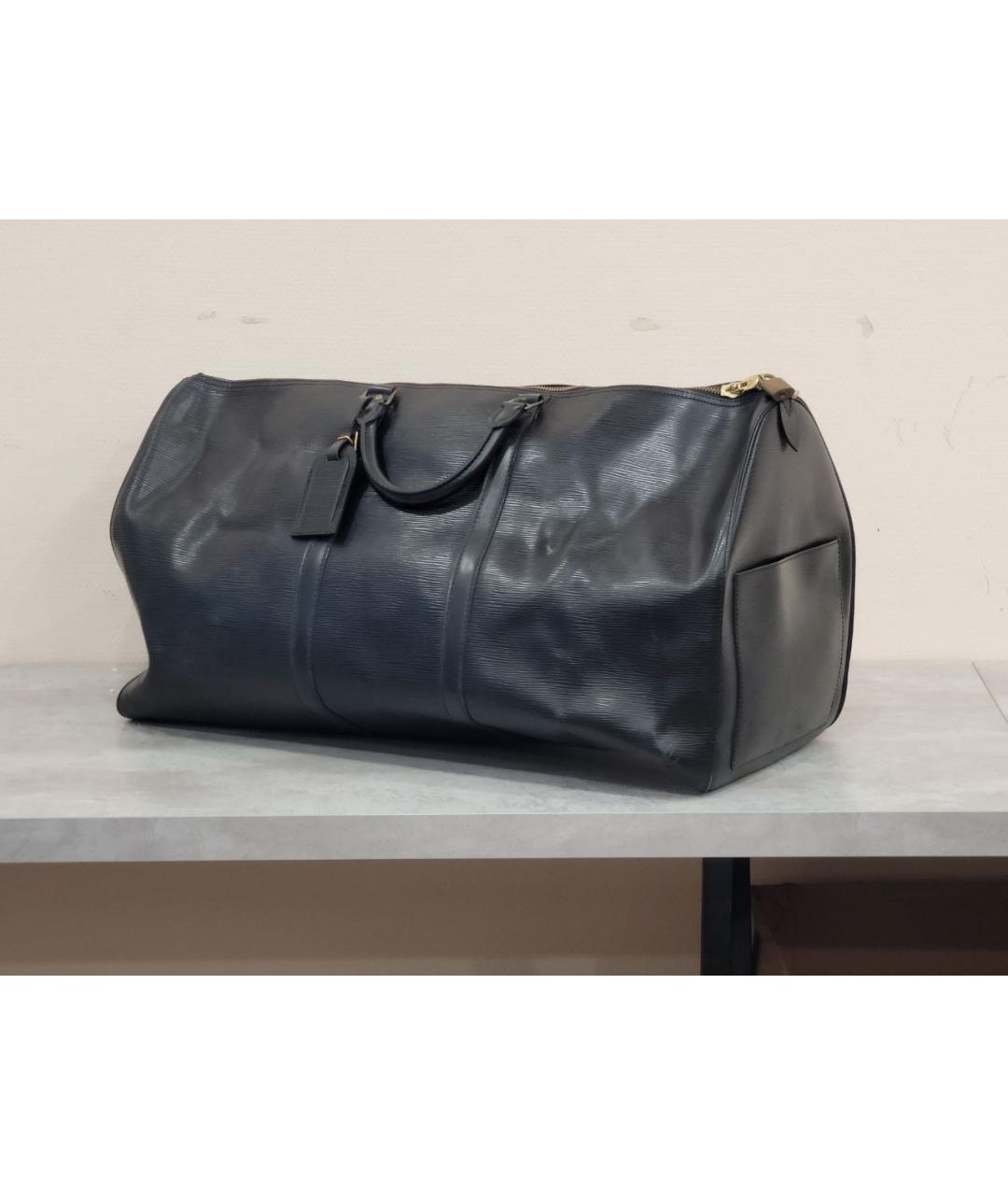 LOUIS VUITTON PRE-OWNED Черная кожаная дорожная/спортивная сумка, фото 2