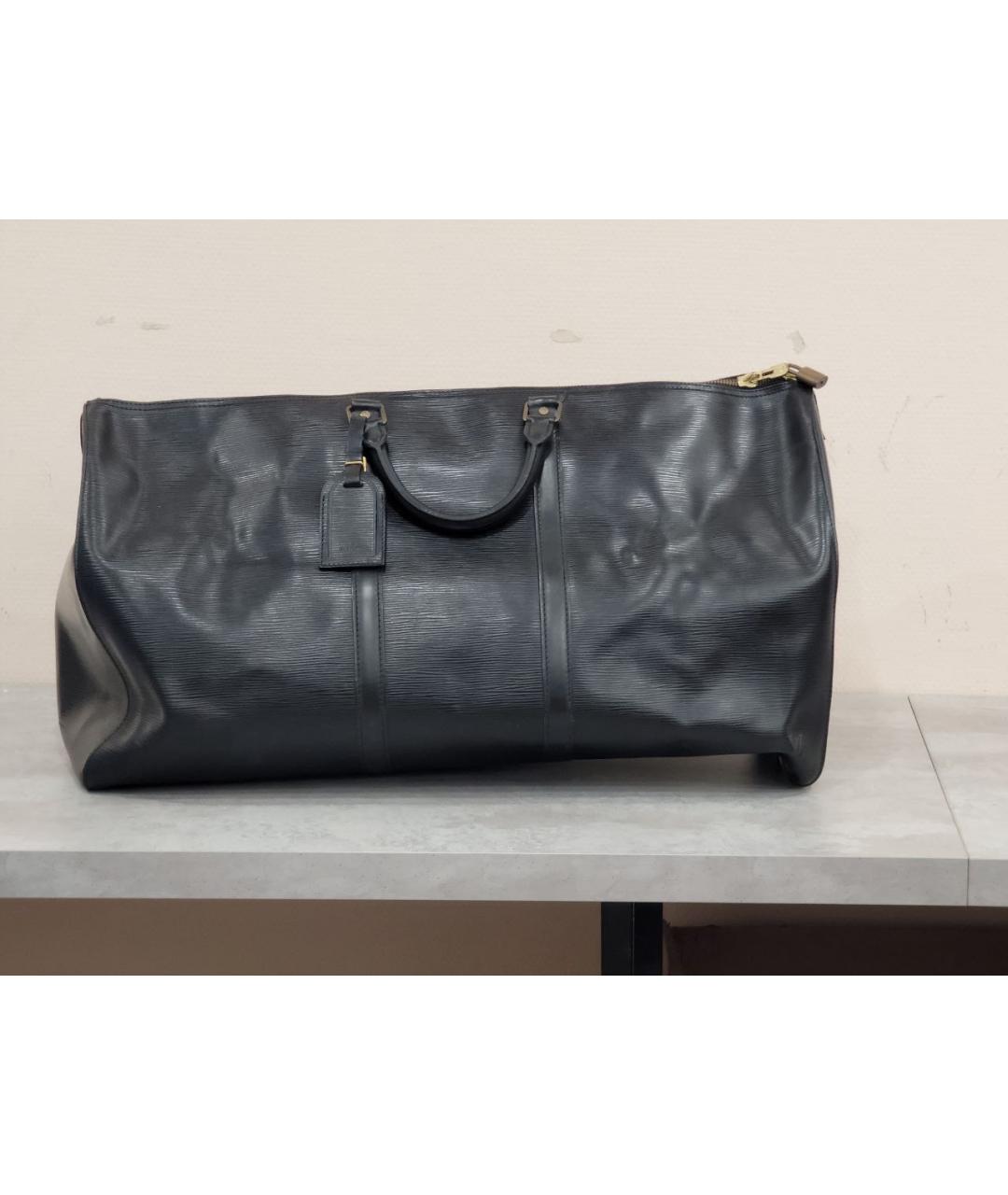 LOUIS VUITTON PRE-OWNED Черная кожаная дорожная/спортивная сумка, фото 10