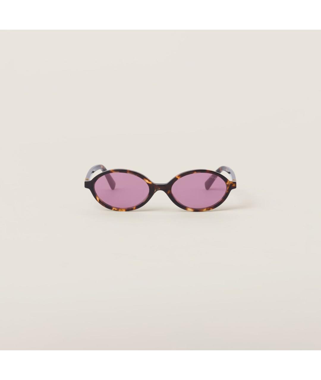 MIU MIU Розовые пластиковые солнцезащитные очки, фото 3