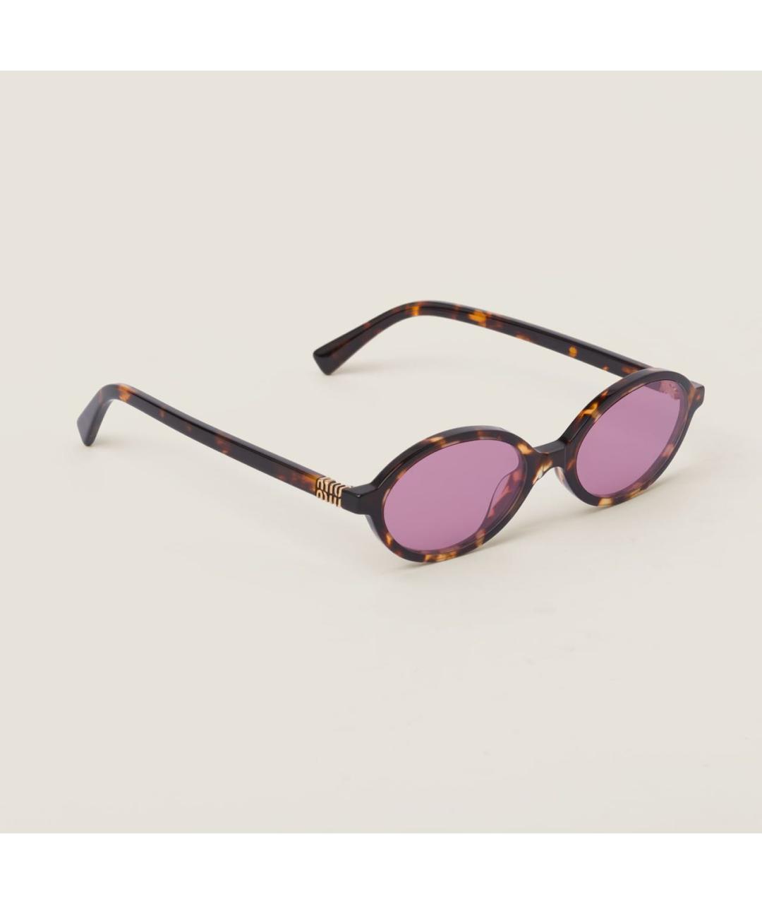 MIU MIU Розовые пластиковые солнцезащитные очки, фото 6