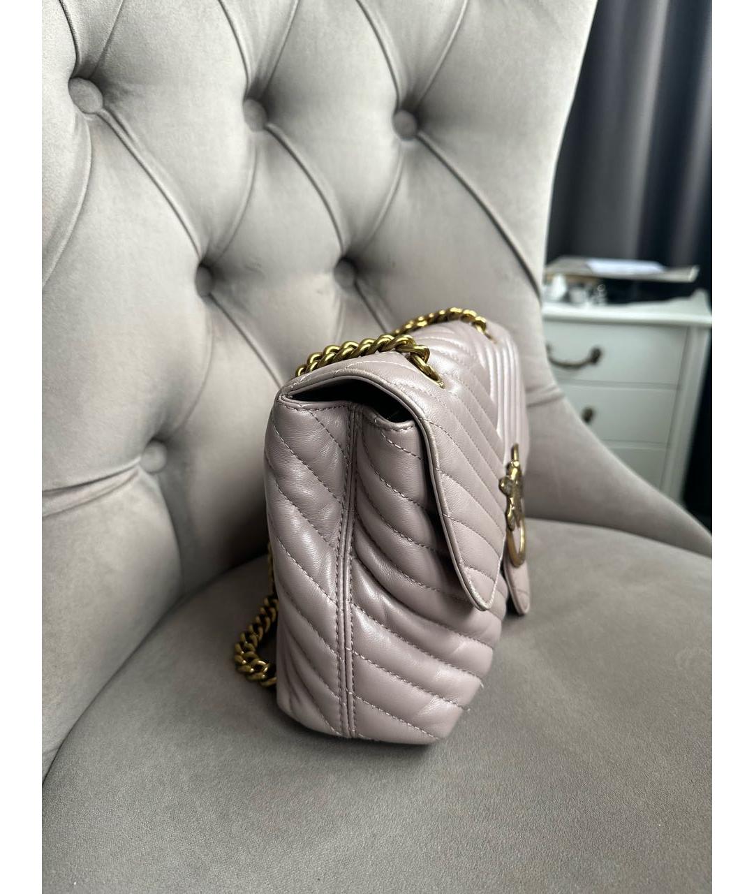 PINKO Розовая кожаная сумка через плечо, фото 2