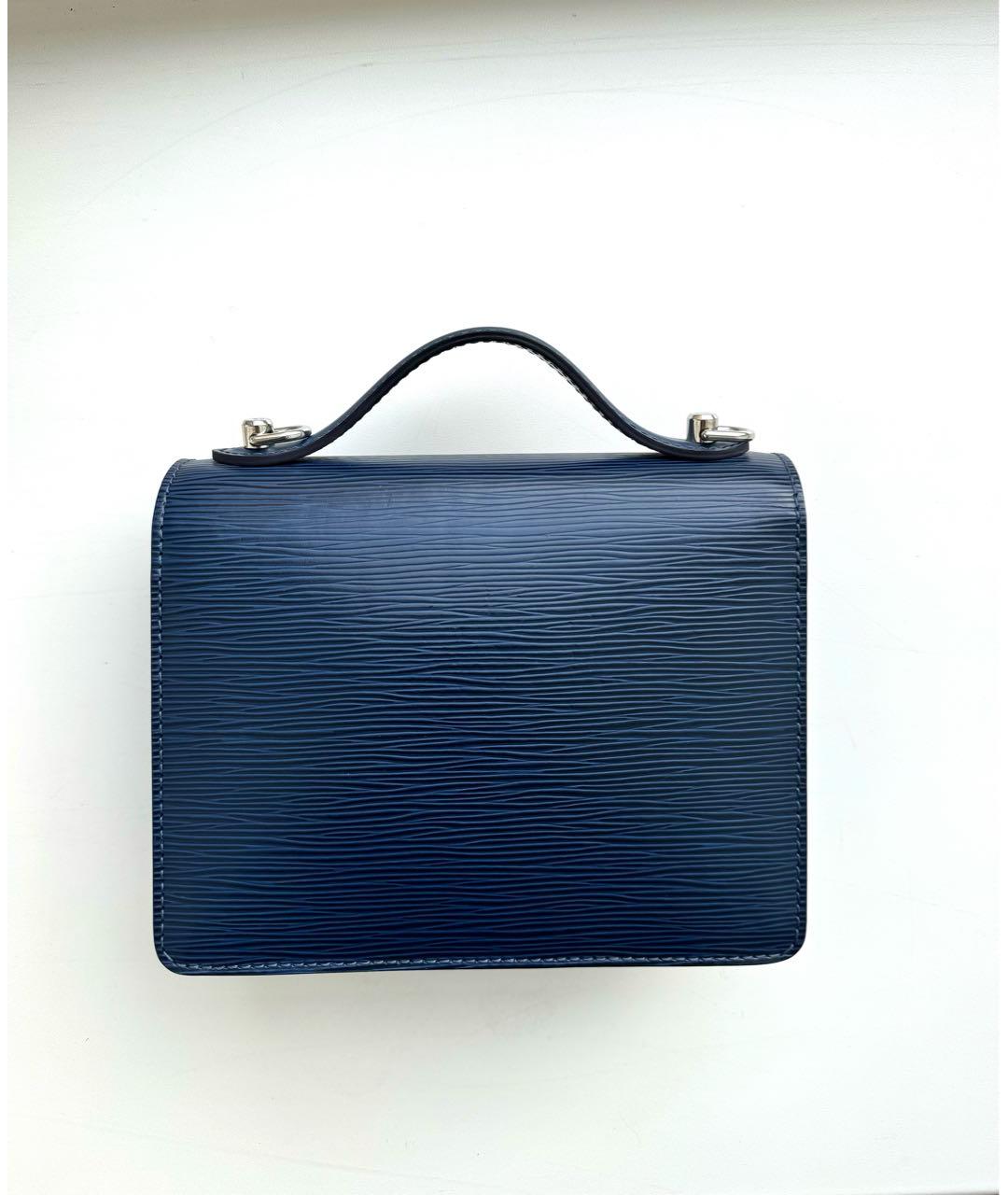 LOUIS VUITTON PRE-OWNED Темно-синяя кожаная сумка через плечо, фото 2