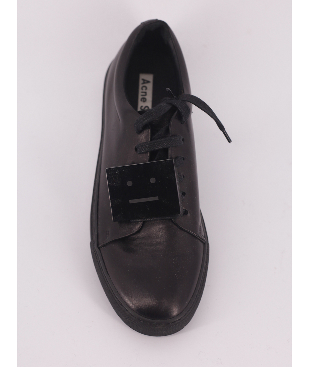 ACNE STUDIOS Черные кожаные кроссовки, фото 4
