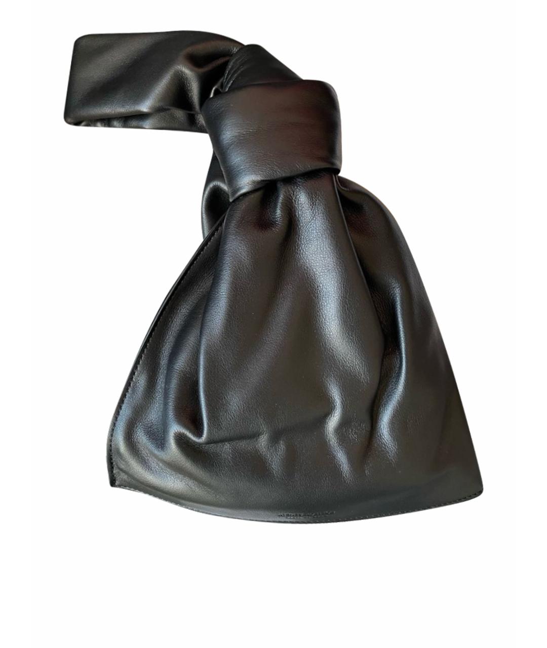 BOTTEGA VENETA Черная кожаная сумка с короткими ручками, фото 1