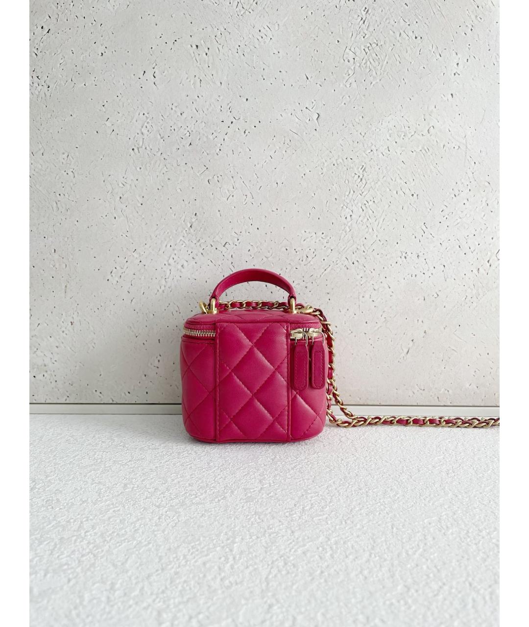 CHANEL PRE-OWNED Розовая кожаная сумка через плечо, фото 2