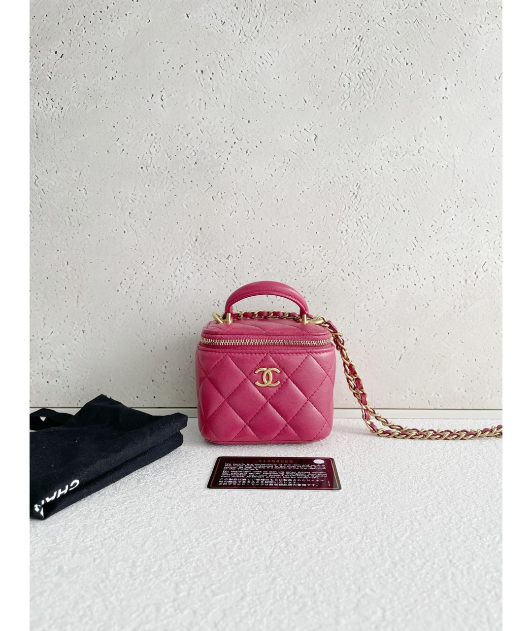 CHANEL PRE-OWNED Розовая кожаная сумка через плечо, фото 7