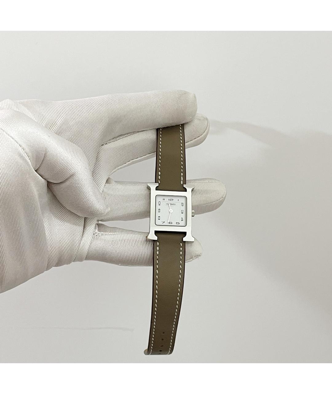 HERMES PRE-OWNED Серые серебряные часы, фото 2
