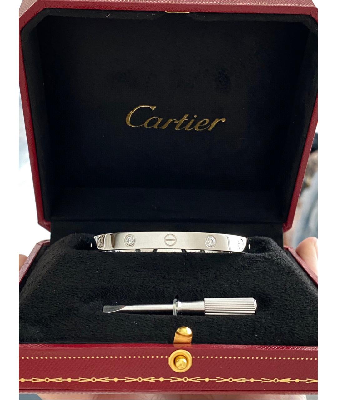 CARTIER Серебрянный браслет из белого золота, фото 6