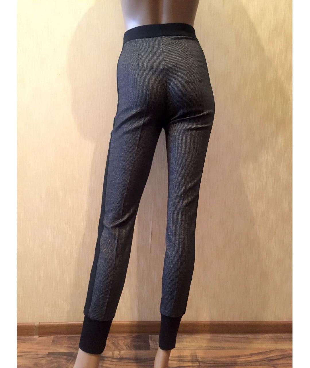DOLCE&GABBANA Серые шерстяные брюки узкие, фото 7