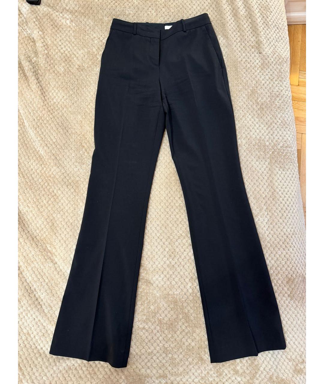 HUGO BOSS Черные шерстяные прямые брюки, фото 9