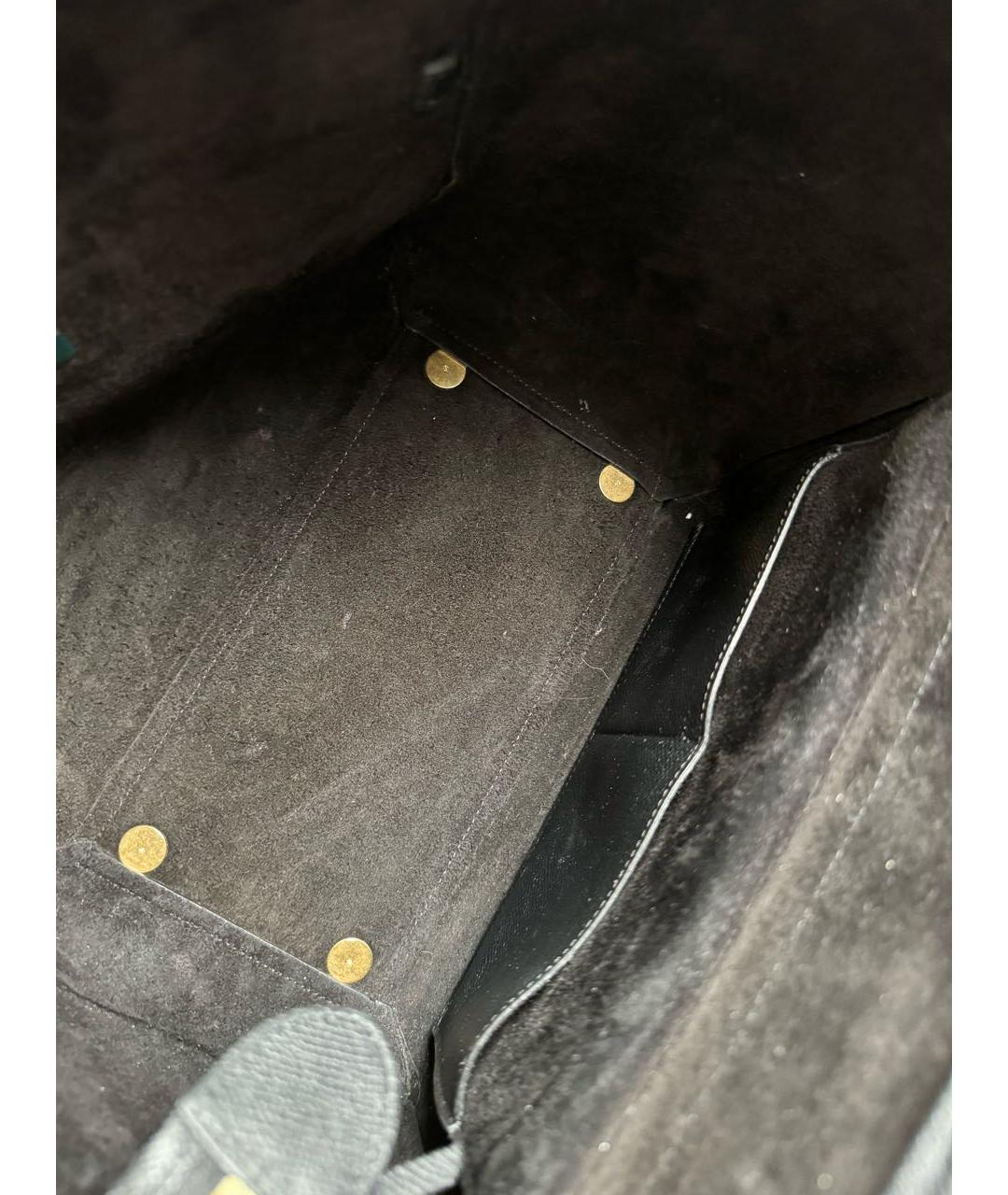CELINE PRE-OWNED Черная кожаная сумка с короткими ручками, фото 8